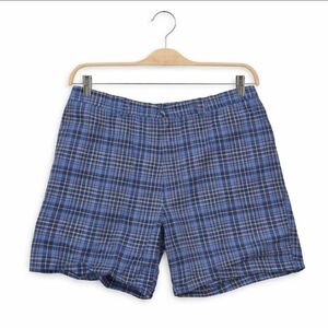 Oak Hill Blue Checkered Mens Big And Tall Cotton Shorts Sz 50R